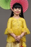 Buy_Kirti Agarwal - Pret N Couture_Yellow Silk, Net Tassels, Embroidery Kurta And Palazzo Set _Online_at_Aza_Fashions