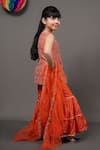 Kirti Agarwal - Pret N Couture_Orange Silk, Net Embroidery Kurta Set _Online_at_Aza_Fashions