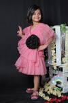 Buy_Kirti Agarwal - Pret N Couture_Pink Pleated Dress For Girls_at_Aza_Fashions