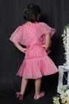 Shop_Kirti Agarwal - Pret N Couture_Pink Pleated Dress For Girls_at_Aza_Fashions