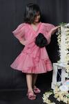 Kirti Agarwal - Pret N Couture_Pink Pleated Dress For Girls_Online_at_Aza_Fashions