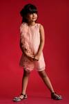 Buy_Kirti Agarwal - Pret N Couture_Pink One Shoulder Dress For Girls_at_Aza_Fashions