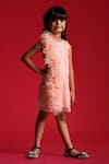 Shop_Kirti Agarwal - Pret N Couture_Pink One Shoulder Dress For Girls_at_Aza_Fashions