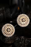 Buy_Kaari_Gold Plated Pearls, Stones Polki And Circular Stud Earrings _Online_at_Aza_Fashions