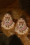 Buy_Kaari_Gold Plated Pearls, Rhinestones, Gemstones Vellore Polki Chandbalis _Online_at_Aza_Fashions
