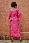 Shop_Nautanky_Pink Crepe Round Printed Kaftan _at_Aza_Fashions