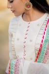 Shop_Kaia_White Cotton Mul Round Embroidered Kurta Sharara Set _Online_at_Aza_Fashions