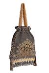 Lovetobag_Black Embellished Kaleen Potli Bag With Handle_Online_at_Aza_Fashions