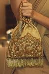 Buy_Lovetobag_Gold Embellished Kaleen Potli Bag_at_Aza_Fashions