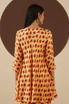 Shop_Kanelle_Yellow Modal Satin Aviva Printed Tunic_at_Aza_Fashions