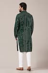 Shop_Kasbah_Green Georgette, Cotton Sequins, Mirrors And Embroidered Kurta Set _at_Aza_Fashions