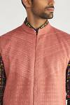 Kunal Anil Tanna_Blue Cotton Bundi And Kurta Set_Online_at_Aza_Fashions