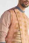 Kunal Anil Tanna_Beige Cotton Jacket And Kurta Set_Online_at_Aza_Fashions