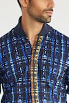 Kunal Anil Tanna_Blue Cotton Shirt And Shorts Set  _Online_at_Aza_Fashions