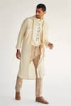 Buy_Kunal Anil Tanna_White Cotton Jacket And Pant Set _at_Aza_Fashions