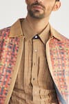 Kunal Anil Tanna_Brown Cotton Jacket And Pant Set  _Online_at_Aza_Fashions