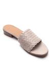 Buy_Tissr_Beige Leather Textured Sandals _at_Aza_Fashions