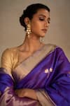 Shop_Priyanka Raajiv_Purple Silk Chanderi Woven Thread Saree _Online_at_Aza_Fashions