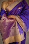 Priyanka Raajiv_Purple Silk Chanderi Woven Thread Saree _at_Aza_Fashions