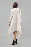 Shop_Chillosophy_White Cotton Poplin Round Asymmetric Dress_at_Aza_Fashions