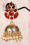 Buy_Khwaab by Sanjana Lakhani_Stone Embellished Jhumka Earrings_Online_at_Aza_Fashions