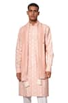 Buy_Amaare_Pink Cotton Silk Embroidered Kurta Set _at_Aza_Fashions