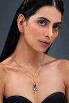 Buy_Confluence_Black Double Stranded Necklace_at_Aza_Fashions