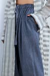 Shop_Urvashi Kaur_Grey Organic Cotton Pants  _at_Aza_Fashions