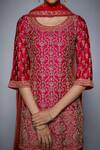 RI.Ritu Kumar Pink Silk Round Embroidered Kurta Set at Aza Fashions RI.Ritu Kumar_Pink Silk Round Embroidered Kurta Set _at_Aza_Fashions