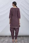 Shop_Arihant Rai Sinha_Maroon Striped Kurta And Dhoti Pant Set _at_Aza_Fashions