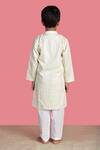 Shop_The Cotton Staple_White Cotton Striped Kurta Set _at_Aza_Fashions