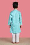 Shop_The Cotton Staple_Blue Cotton Striped Kurta And Pant Set _at_Aza_Fashions