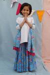 Buy_The Cotton Staple_Pink Cotton Tassels Kurta Set _at_Aza_Fashions