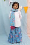 Buy_The Cotton Staple_Pink Cotton Tassels Kurta Set _Online_at_Aza_Fashions