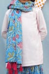 The Cotton Staple_Pink Cotton Tassels Kurta Set _at_Aza_Fashions