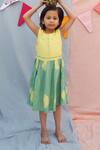 Buy_The Cotton Staple_Yellow Tie Dye Dress For Girls_at_Aza_Fashions