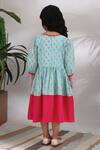 Shop_The Cotton Staple_Blue Printed Dress For Girls_at_Aza_Fashions