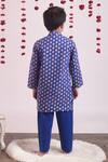 Shop_THE COTTON STAPLE_Blue Cotton Printed Kurta Set _at_Aza_Fashions