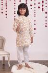 Buy_THE COTTON STAPLE_White Cotton Printed Kurta Set _Online_at_Aza_Fashions