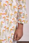 Shop_THE COTTON STAPLE_White Cotton Printed Kurta Set _Online_at_Aza_Fashions