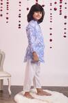 THE COTTON STAPLE_Blue Cotton Printed Kurta Set _Online_at_Aza_Fashions