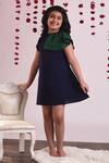 Shop_The Cotton Staple_Blue Cotton Dress For Girls_at_Aza_Fashions