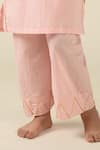 Shop_The Cotton Staple_Pink Cotton Embroidery, Gota Patti Kurta And Pant Set _Online_at_Aza_Fashions