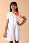 Buy_The Cotton Staple_White Cotton Dress For Girls_at_Aza_Fashions