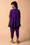 Shop_THE COTTON STAPLE_Purple Cotton Anarkali And Dhoti Pant Set _at_Aza_Fashions