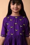 Buy_THE COTTON STAPLE_Purple Cotton Anarkali And Dhoti Pant Set _Online_at_Aza_Fashions