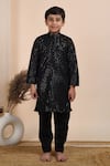 The Cotton Staple_Black Cotton Straight Kurta Pant Set _Online_at_Aza_Fashions