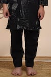 Buy_The Cotton Staple_Black Cotton Straight Kurta Pant Set _Online_at_Aza_Fashions