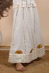 Shop_THE COTTON STAPLE_White Cotton, Lurex, Chiffon Gota Patti Gul Lehenga Set _Online_at_Aza_Fashions