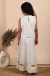 Shop_THE COTTON STAPLE_White Cotton Gota Patti Sufi Skirt Set _at_Aza_Fashions
